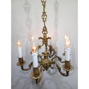 6-light Bronze Chandelier