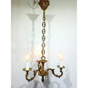 3-light Bronze Chandelier 