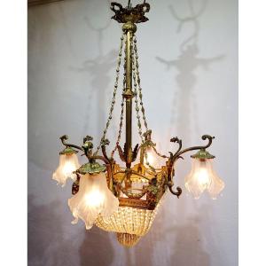 Louis XVI Style Ram Chandelier 