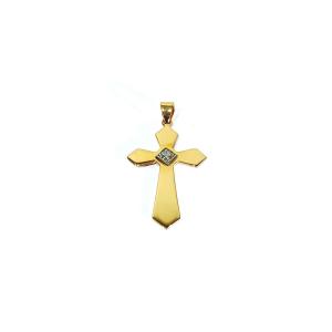 Rose Gold And Diamond Cross 