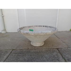 Grandon Fres Round Basin Planter On Small Base