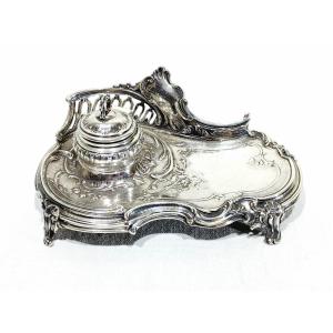Eugène Lefebvre - Louis Xy Silver Inkwell