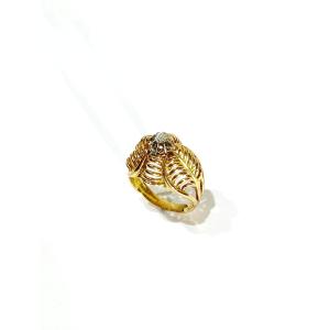Art Nouveau Ring In Gold And Diamond
