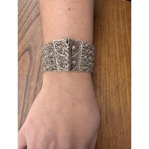 Egyptian Silver Cuff Bracelet