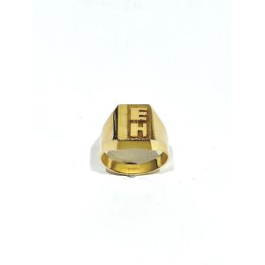 Gold Signet Ring "eh"