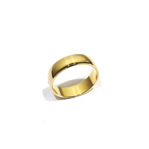 Men's Curved Gold Wedding Band