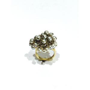 Gold And Pearl Ring