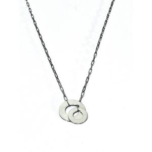 Dinh Van - “target” Necklace In White Gold