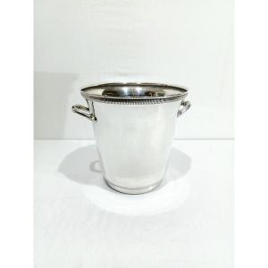Champagne Bucket In Silver-plated Metal With Gadroons