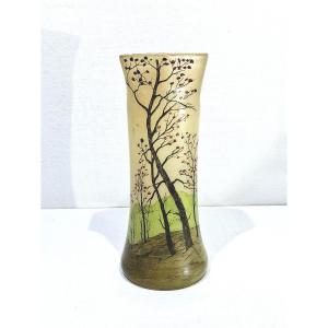Legras - Enamelled Vase