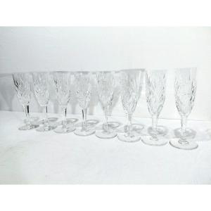 Saint-louis - Chantilly Model - 8 Champagne Flutes