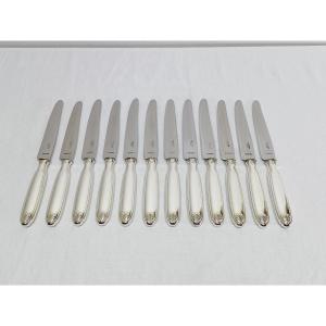 Alfenide - 12 Silver-plated Table Knives