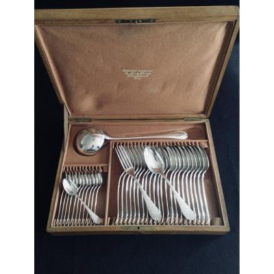 Cutlery Set 37 Pieces Christofle Directoire / Rat Tail