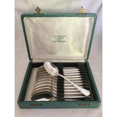 12 Christofle America Coffee Spoons