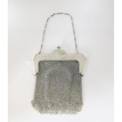 Silver Evening Bag With Its Coin Purse