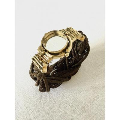 Hair And Silver Gold Plated Bracelet