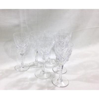 Saint-louis- Chantilly Model 7 Red Wine Glasses