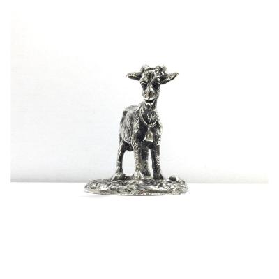 Silver Bronze Goat Mascot