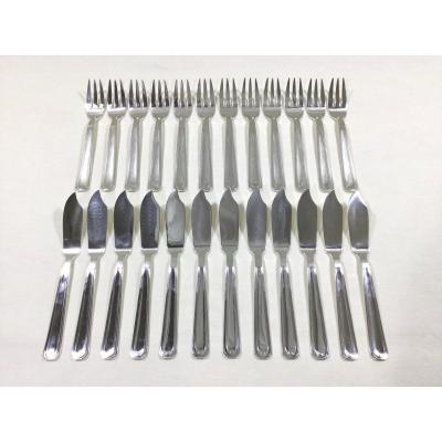 12 Art Deco Fish Cutlery