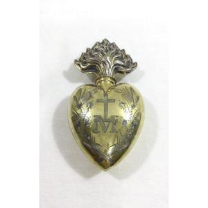 Heart Ex Voto In Vermeil Dax 1855