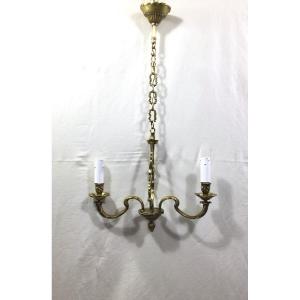 Bronze Chandelier With 2 Lights
