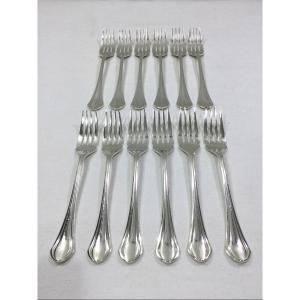 Christofle - 12 Printania Fish Forks