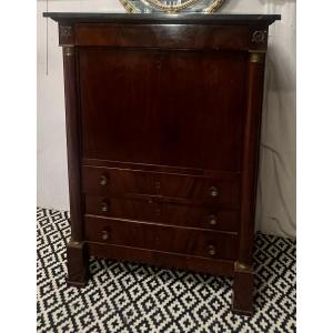 Empire Period Mahogany Secretary, Stamped Joseph Kochly (1748-1798), 19th Century