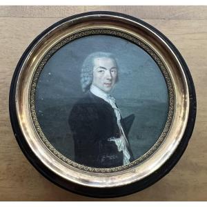 Tortoiseshell Box, 18th Century Period, Miniature Signed On Vellum By Welper (1729-1789)