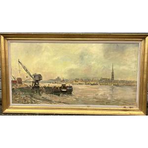 Jean Gerard Carrère, Oil On Canvas, Bordeaux 