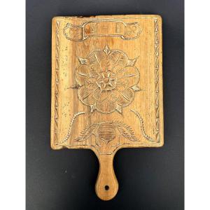 Antique Butter Mould Stamp Carved Wood Kitchenalia
