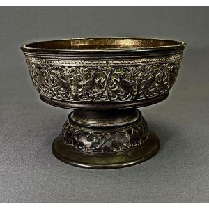 Tcharanos Or Tjarano Betel Pedestal Dish Antique Bronze Sumarta Sireh