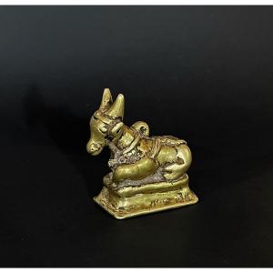 Antique Indian Brass Nandi Hindu Sacred Bull