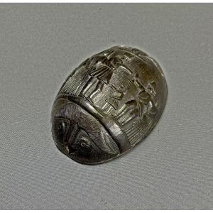 Carved Coconut Empire Period, Wedding Object, 19th Century Folk Art Bugbear Treen