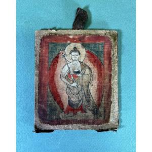 Tibetan Miniature Buddha Painting Tsakli Gau Sakyamuni Buddha Six Sages Tibet Buddhist