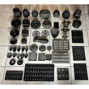 Lot 50 Antique Moulds Interior Design Restaurant Kitchen Chocolate Cake Biscuit Pastry