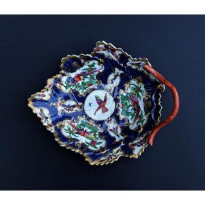 First Period Worcester Leaf Dish Antique English Porcelain Doctor Wall