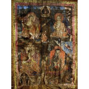 Antique Tibetan Buddhist Thangka Tibet Buddha