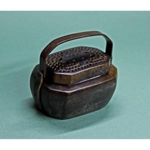 Antique Chinese Bronze Hand Warmer, China Brazier C19th