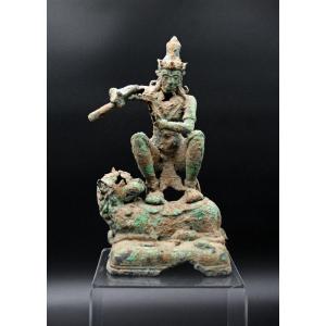 Important Buddhist Bronze Sculpture Excavated From Srivijaya (thai Peninsula) From The 8th Century