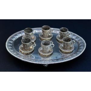 Antique Dutch Silver Miniature Tea Set, Hallmarked Dolls House.