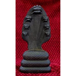 Large Antique Carved Wood Naga Buddhist/hindu Shrine Ceylon, Sri Lanka.