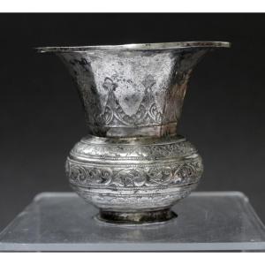 Antique Solid Silver Betel Spittoon Southeast Asia Thailand ?