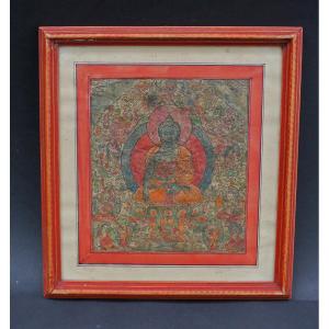 Antique Tibetan Thangka Of Shakyamuni Buddha, 19th / 20th Century