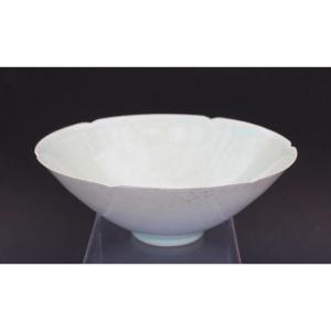 Antique Chinese Qingbai Porcelain Lobed Bowl, Song Dynasty (960–1279)