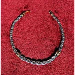 Vintage Tane Designer Jewellery Mexico Sterling Silver & Vermeil Necklace, Acapulco 1997