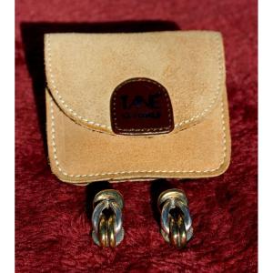 Vintage Tane Mexico Sterling Silver & Vermeil Knot Earrings, Acapulco 1997