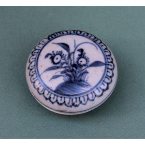 Antique Chinese Blue And White Porcelain Seal Box, Ca Mau Wreck, Yongzheng