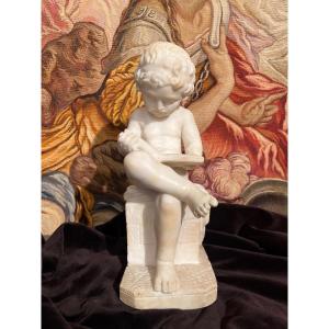 Marble, Child Reading, XIX Th.