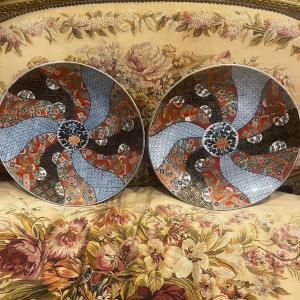Japan, Pair Of Large Nineteenth Dishes.