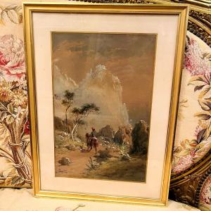 Costa, Watercolor Muleteer, 19th Century.